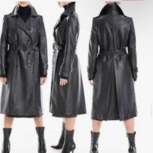 Max Studio Leather Trench coat